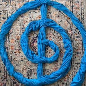 Teal aerial silk